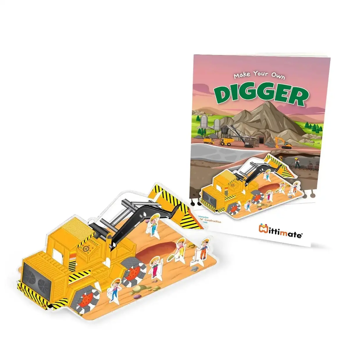 Mittimate Digger Model Construction Book For Kids Age 8 To 12 Year Old I Make Your Own 3D Paper Model I Fun & Diy Book For Children 1