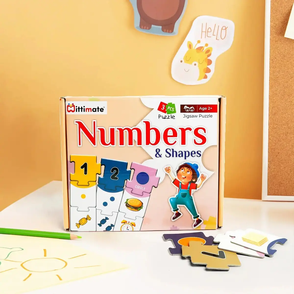 Mittimate Number & Shape Jigsaw Puzzle Game For Kids Age 2 To 4 Old I 54 Pieces Educational Puzzle Toy I Birthday Gift For Children 1
