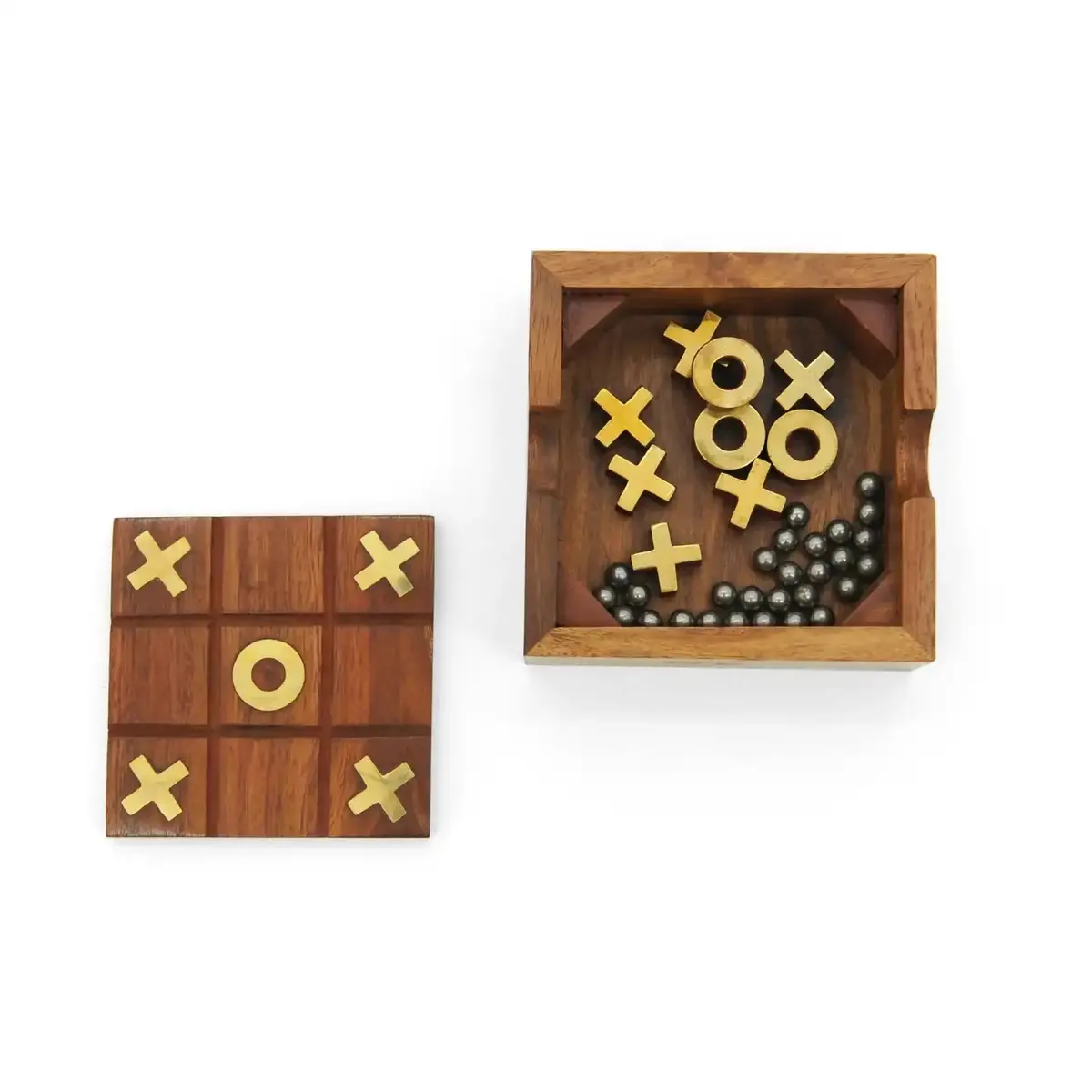 Mittimate Brain Teaser Set – X & O And Solitaire (Brain Vita) Games For Kids (6+) | Interactive Indoor & Outdoor Fun 1