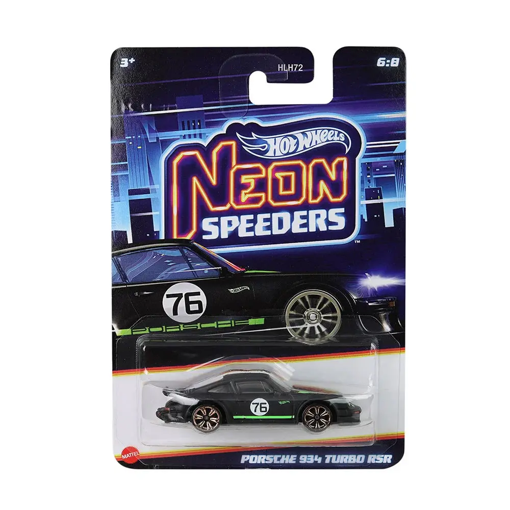 Hot Wheels Neon Speeder 2025 Edition 1:64 Scale Porsche 934 Turbo Rsr Die-Cast Vehicles For Ages 3+ 1