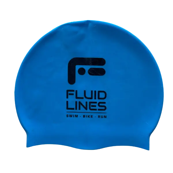 Silicone Swim Cap Fluidlines Blue 1