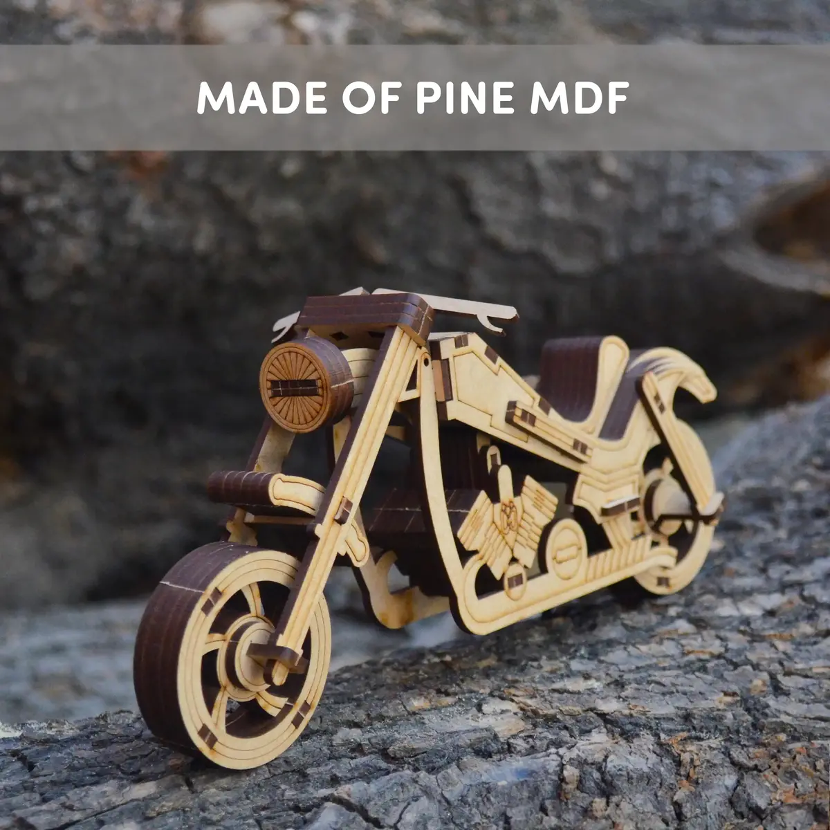 Mittimate Diy 3D Trailblazer Bike Model Kit For Kids Age 8+ Year | 89 Wooden Pieces I Fun & Educational Model Building Kit I Best Birthday Gift For Kids 1