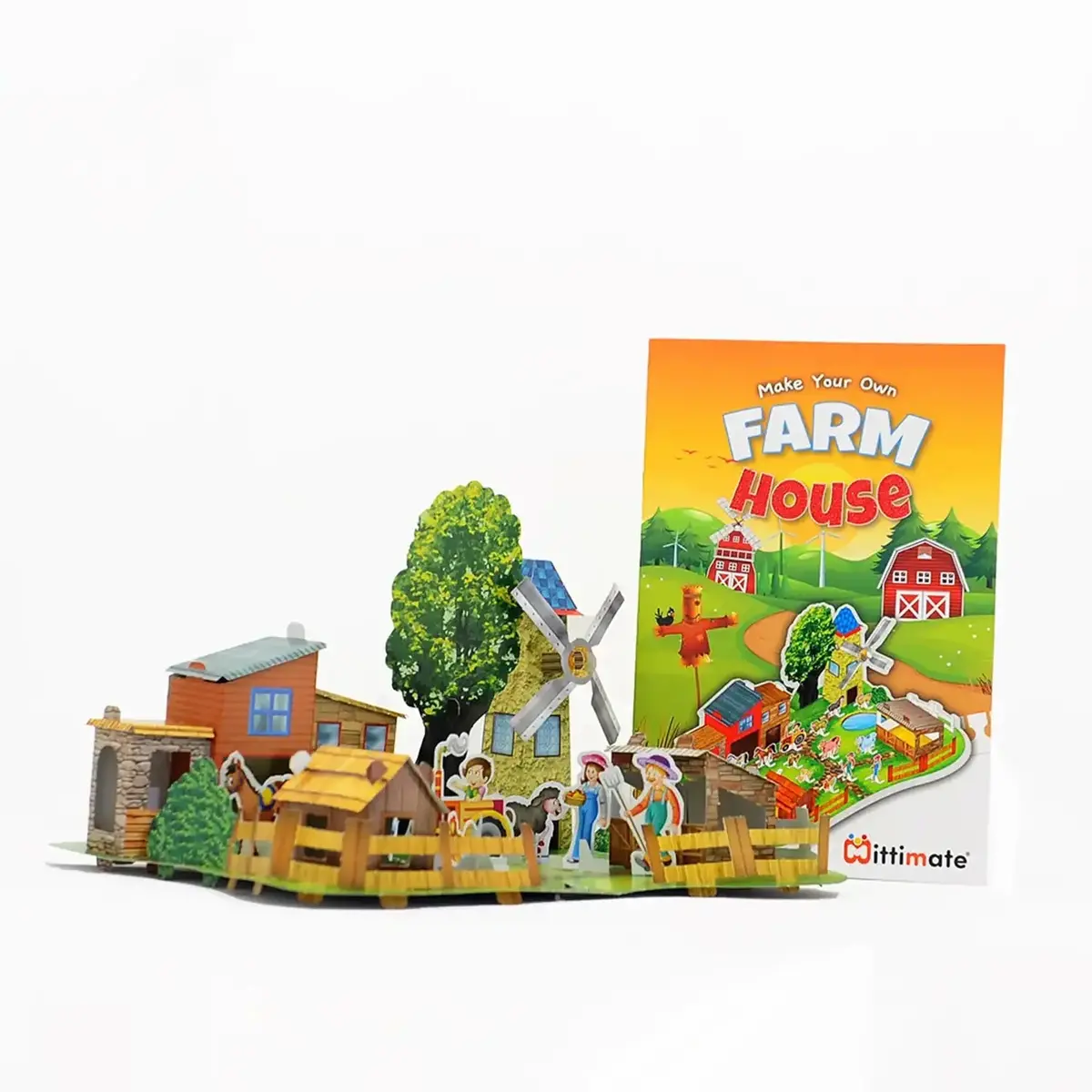 Mittimate Farm House Model Construction Book For Kids Age 8 To 12 Year Old I Make Your Own 3D Paper Model I Fun & Diy Book For Children 1