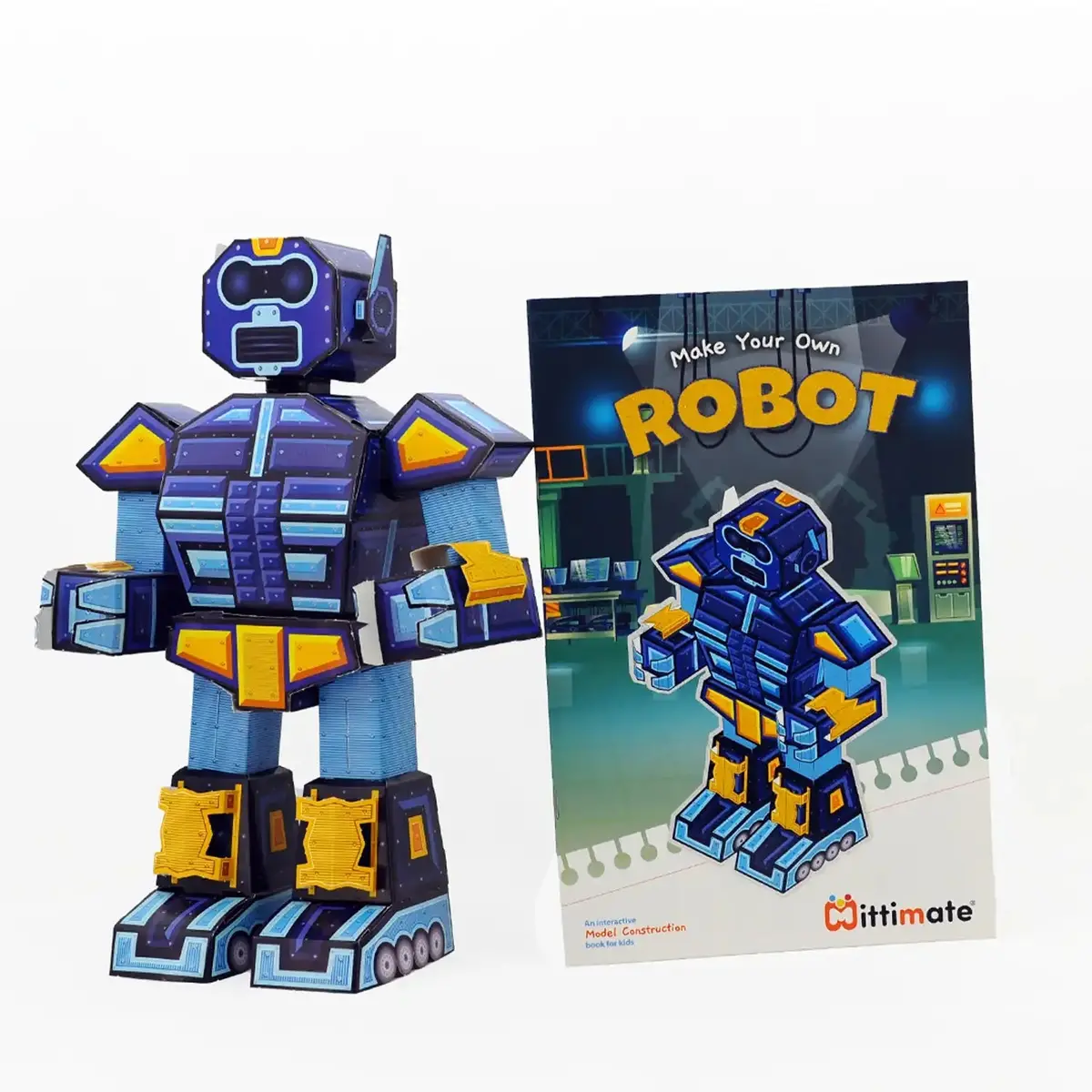 Mittimate Robot Model Construction Book For Kids Age 8 To 12 Year Old I Make Your Own 3D Paper Model I Fun & Diy Book For Children 1