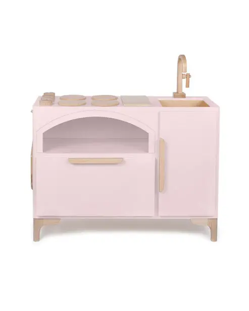 Kiddies Kingdom Essential Play Kitchen - White, Pink, Blue, Green Imaginative Play For Ages 3 And Above 1