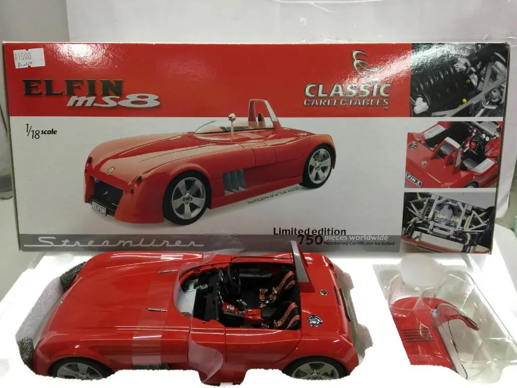 Classic Carlectables 1/18 Elfin Ms8 Streamliner Concept Vehicle Red (18149) (Piu100)Red 1