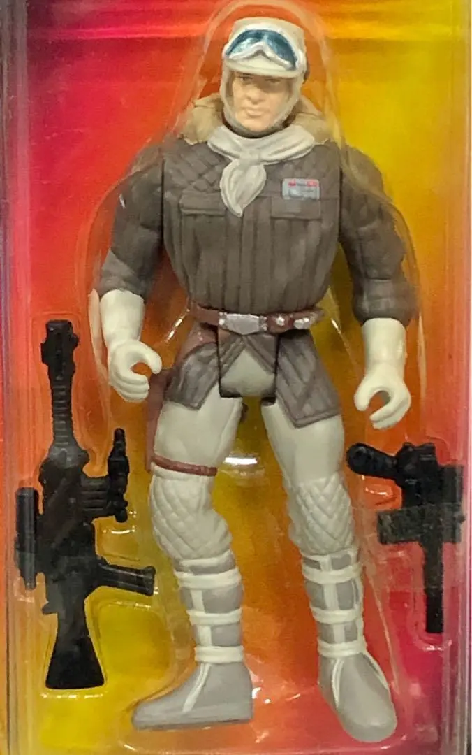 Kenner Star Wars 星球大戰 The Power Of The Force Han Solo In Hoth Gear With Blaster Pistol & Assault Rifle Spk-69587倉(32057)European Version 歐洲版 2