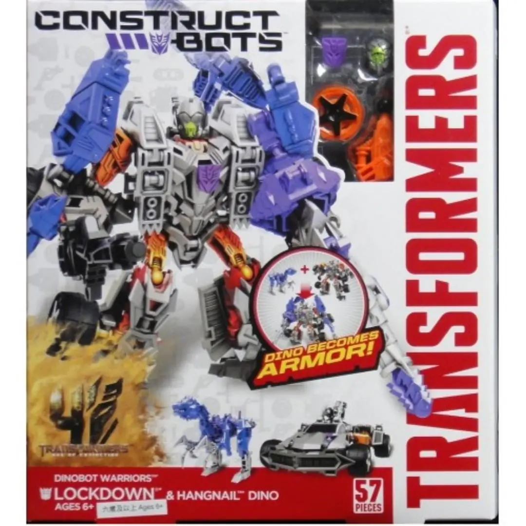 Hasbro 24746 變形金剛 殲滅世紀 禁閉 Transformers Age Of Extinction Construct Bots Dinobot Warriors Lockdown & Hangnail Dino (Piu/Kw259a-25) L 1