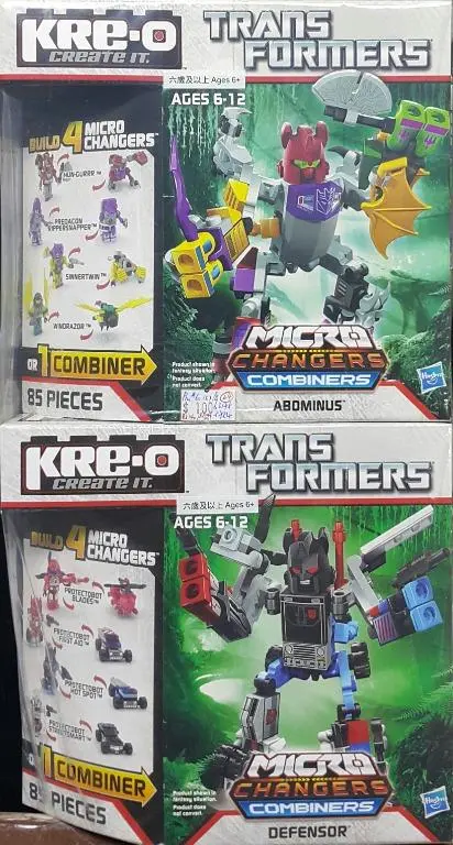 Hasbro 85140 85141 Kre-O 變形金剛 狂派 龍頭部隊 寶斯 博派 保衛派 保衛者 孖裝 Transformers Micro Changers Combiners Decepticon Abominus Hun-Gurrr Rippersnapper Sinnertwin Windrazor Autobot Defensor Blades First Aid Hot Spot Streetsmart Set (Piu-60 店/Sa) B31755754 1