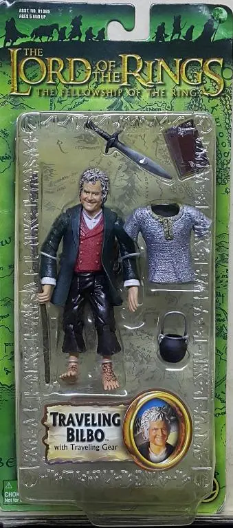 Toy Biz 81392 / 10491 魔戒首部曲 魔戒現身 比爾博 伊恩荷姆 The Lord Of The Rings The Fellowship Of The Ring Traveling Bilbo With Traveling Gear Ian Holm (Lotr) 1