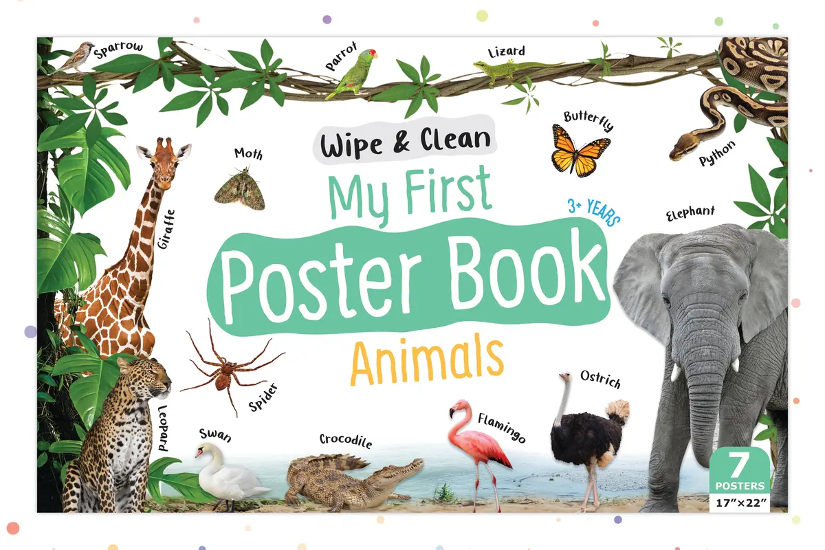 Pegasus Wild World Wonders: Animal Poster Book For 3+ Years Kids - Explore The Animal Kingdom In Vibrant Posters 1
