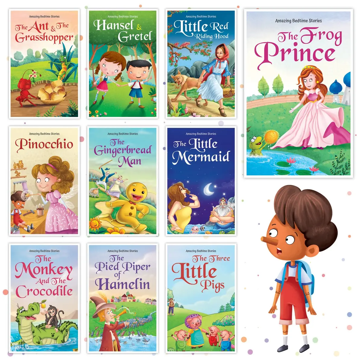 Pegasus Amazing Bedtime Stories Books (Set Of 10) With Colourful Pictures - Children Story Book For 3 Years To 6 Years Old Kids 1