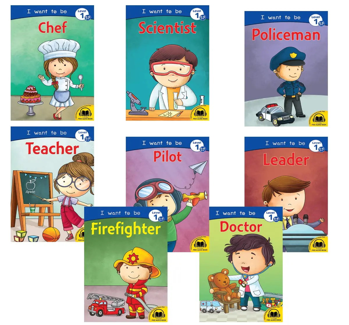 Pegasus Set Of 8 I Want To Be Books For 5-6 Year Old Children 1