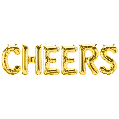 Partycorp Cheers Foil Balloon Banner, Decoration Set For Birthday, Anniversary, Baby, Bridal Shower, Diy Pack Of 6 1