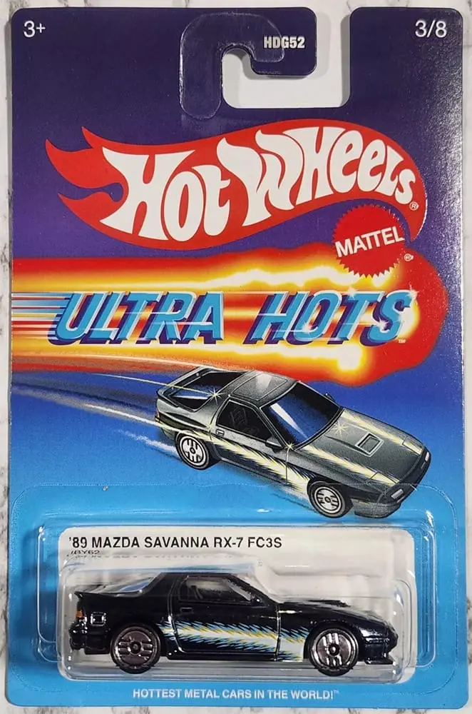 Hot Wheels Ultra Hots Retro 2025 Edition 1:64 Scale 89 Mazda Savanna Rx-7 Die-Cast Vehicles With Full Front & Rear Decoration Vum Parts For Ages 3+ 1