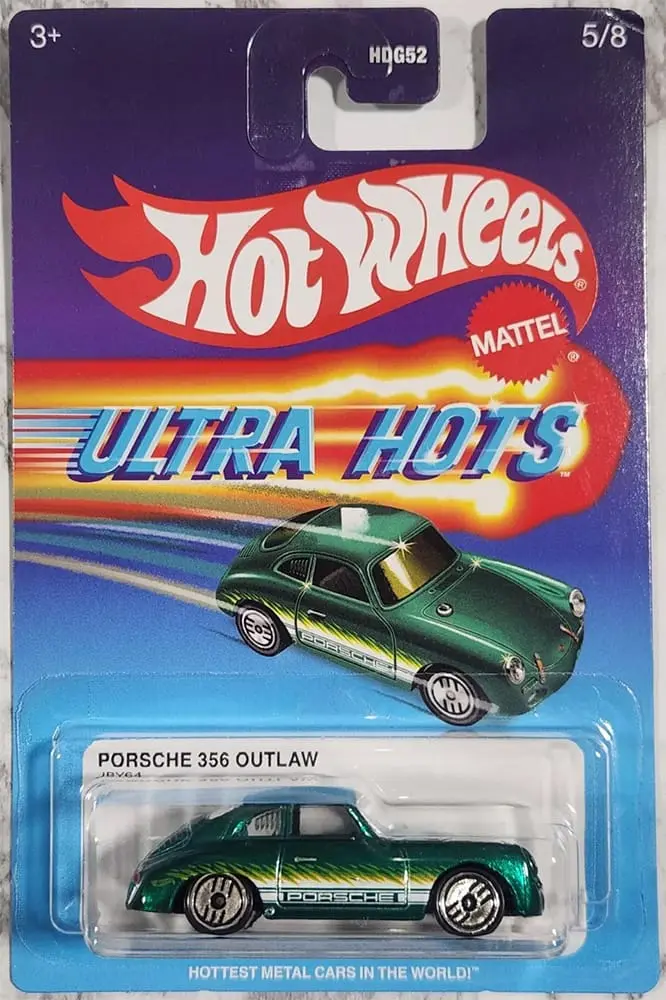 Hot Wheels Ultra Hots Retro 2025 Edition 1:64 Scale Porsche 356 Outlaw Die-Cast Vehicles With Full Front & Rear Decoration Vum Parts For Ages 3+ 1