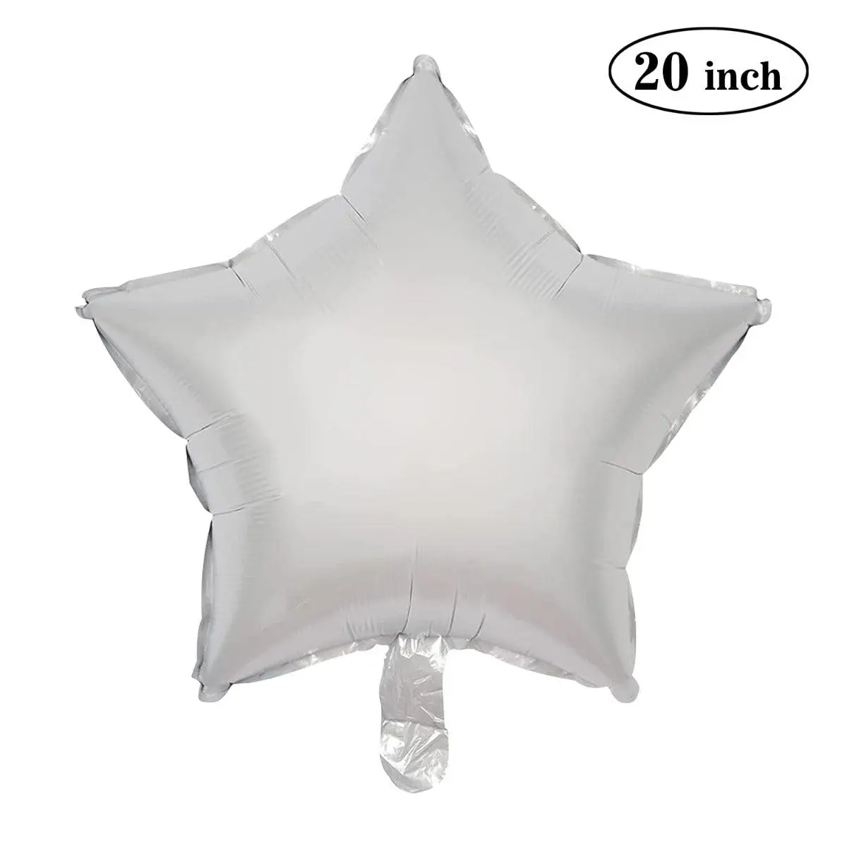 Partycorp 20 Inch White Star Foil Balloon, 1 Pc 1