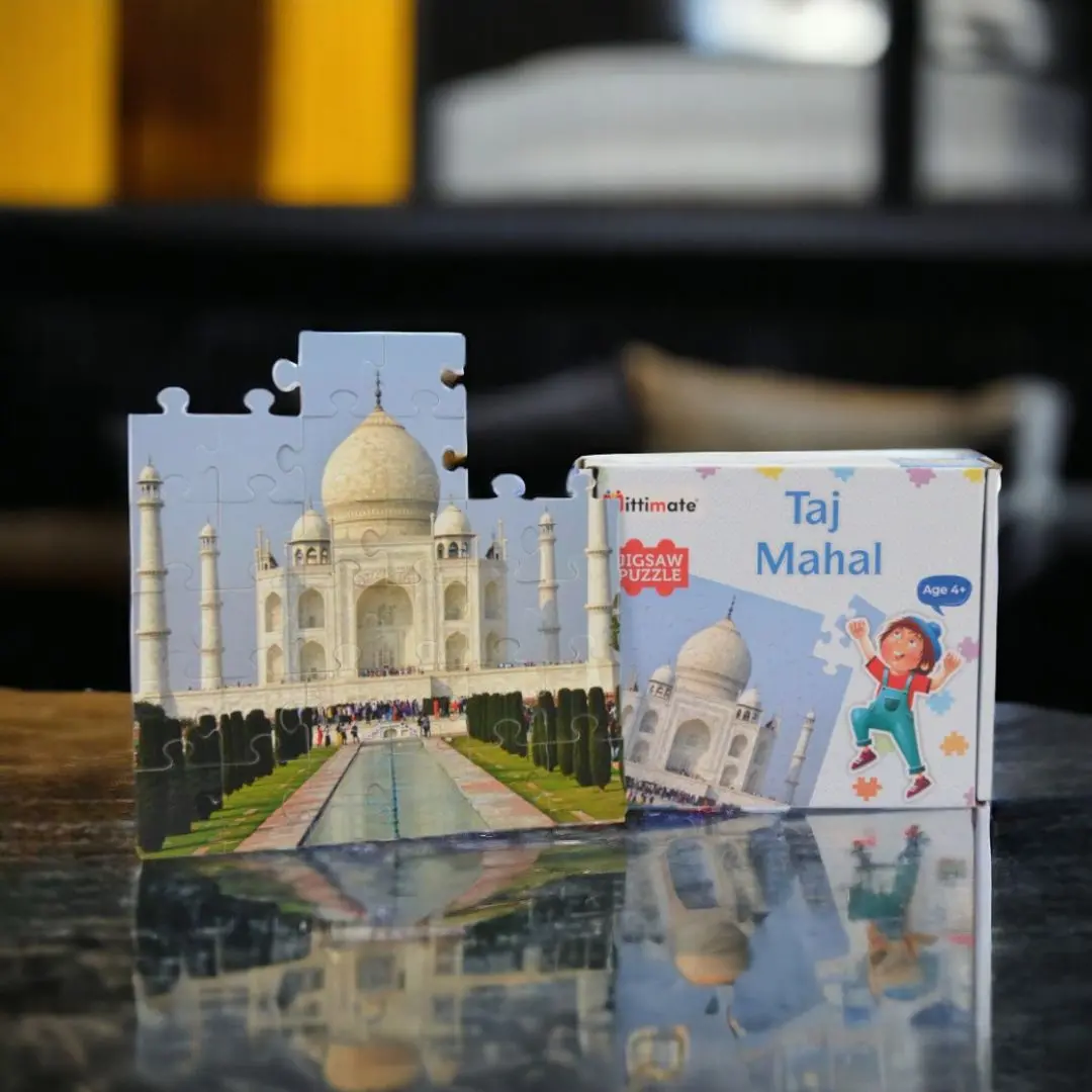 Mittimate Taj Mahal Jigsaw Puzzle – 36-Piece Cardboard Puzzle For Kids (Ages 4-6) | Fun, Learning & Perfect Birthday Gift 1