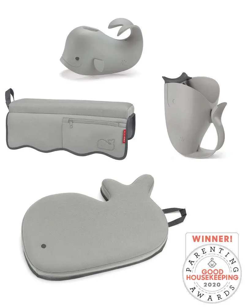 Skip Hop Moby Bathtime Essentials Grey - Bath Accessory For Ages 0-3 Years 1