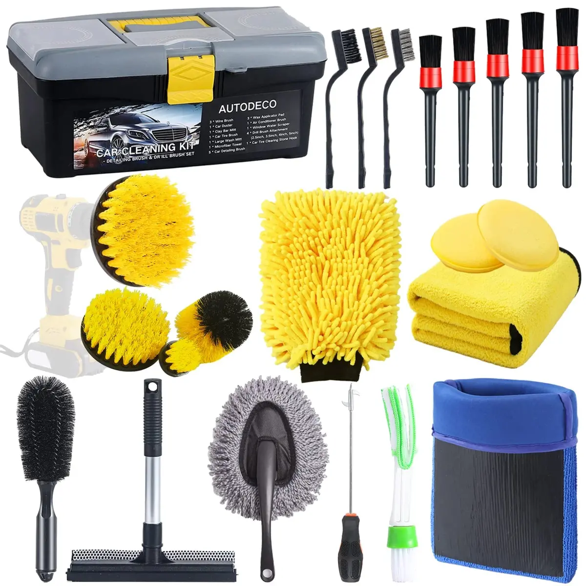 23Pcs Car Wash Cleaning Tools Kit 1