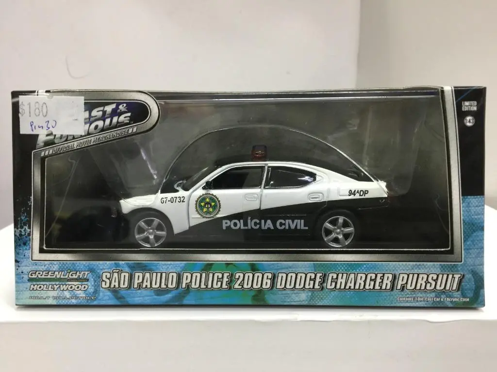 Greenlight 1/43 Fast & Furious 狂野時速 Sao Paulo Police 2006 Dodge Charger Pursuit 86237 (02564) (Piu30) 1