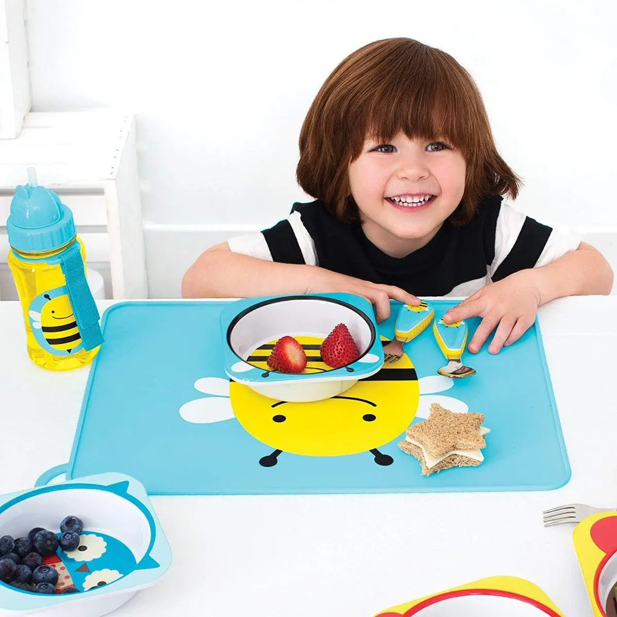 Skip Hop Zoo Utensils Fork & Spoon Bee - Weaning Accessory For Ages 0-3 Years 2