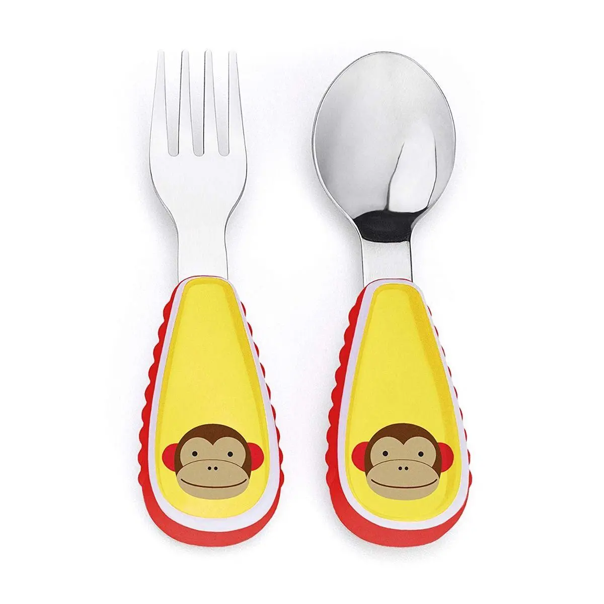 Skip Hop Zoo Utensils Fork & Spoon Monkey - Weaning Accessory For Ages 0-3 Years 2