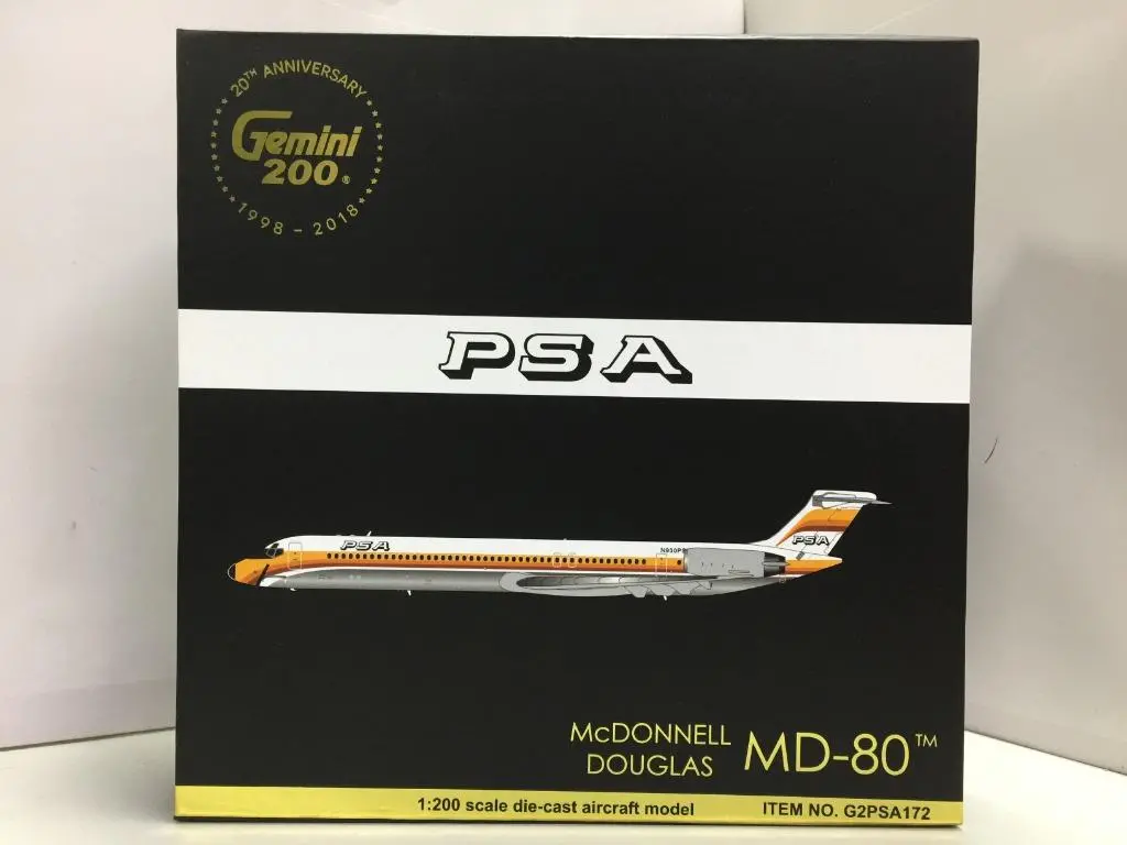 Gemini 200 1/200 Psa Mcdonnell Douglas Md-80 N930ps G2psa172 (20172) (P15m-152) 1
