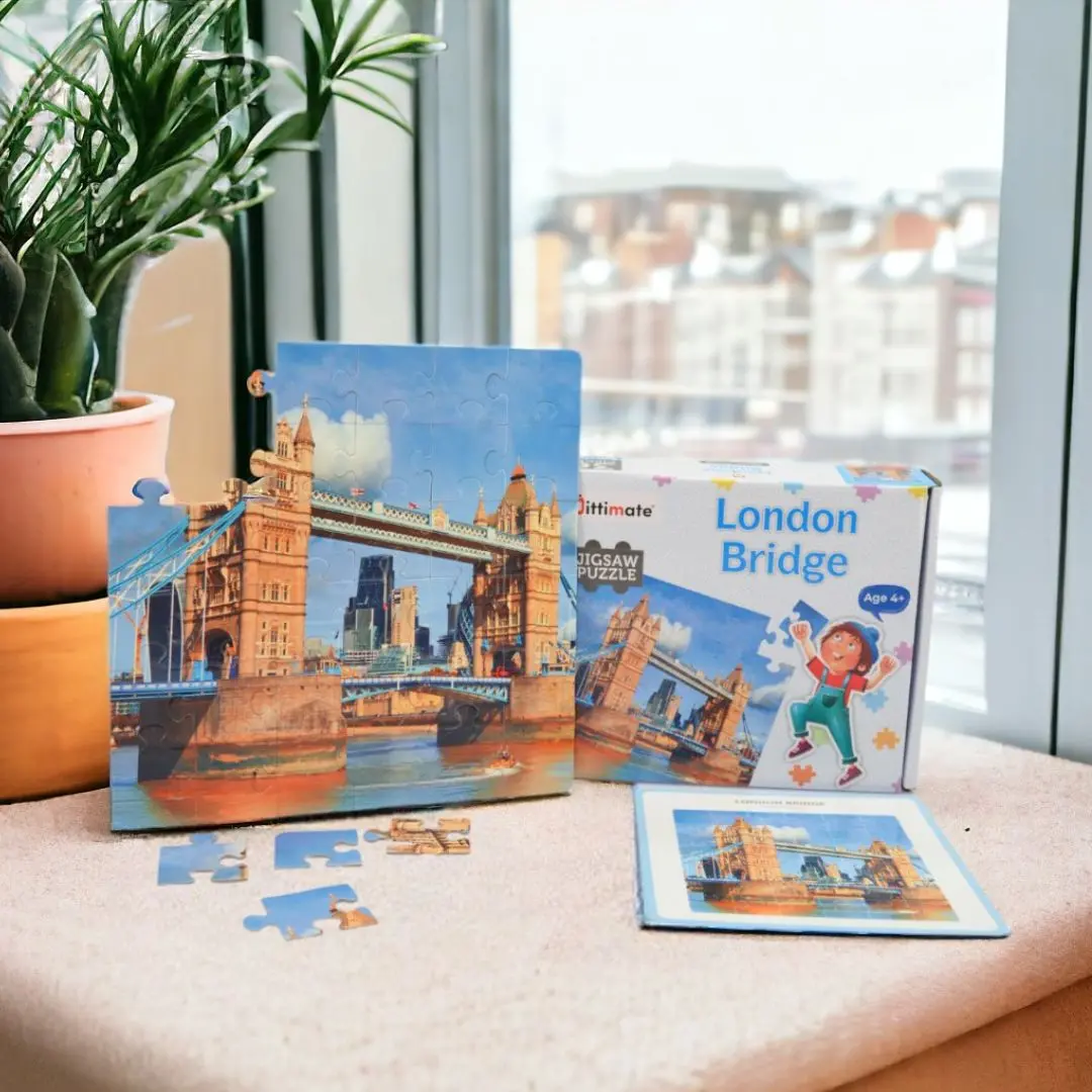 Mittimate London Bridge Jigsaw Puzzle – 36-Piece Cardboard Puzzle For Kids (Ages 4-6) | Fun, Learning & Perfect Birthday Gift 1