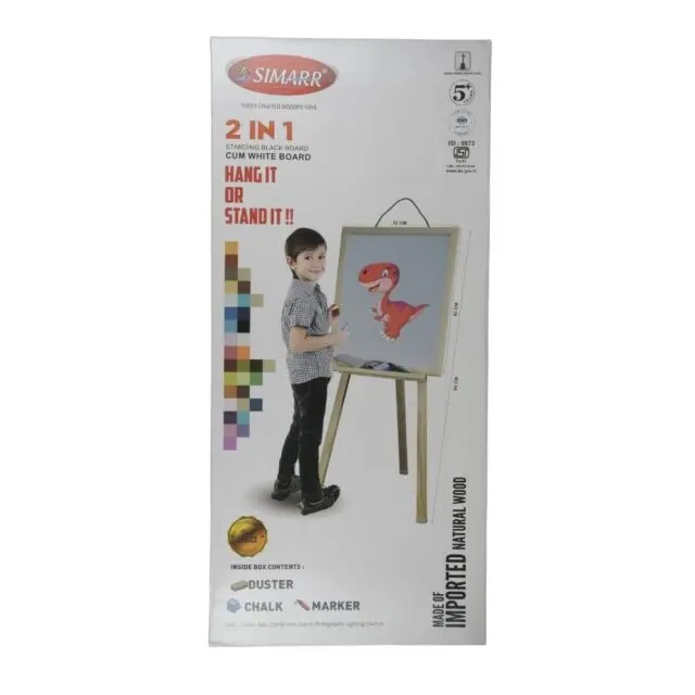 Simarr 2 In 1 Standing Black Board For Kids Ages 3 Years And Up 1