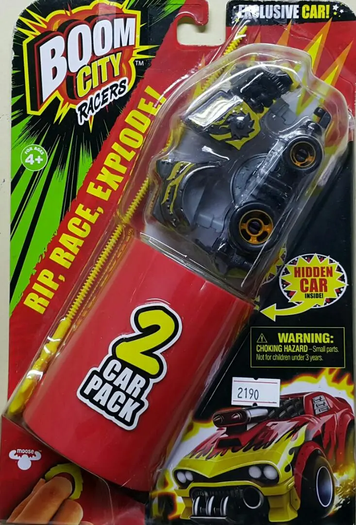 Moose 40058 城市爆碰車 系列三 Boom City Racers 2 Car Pack Roast'd + 1 Mystery Car Set (Epc-2190-20) L 1