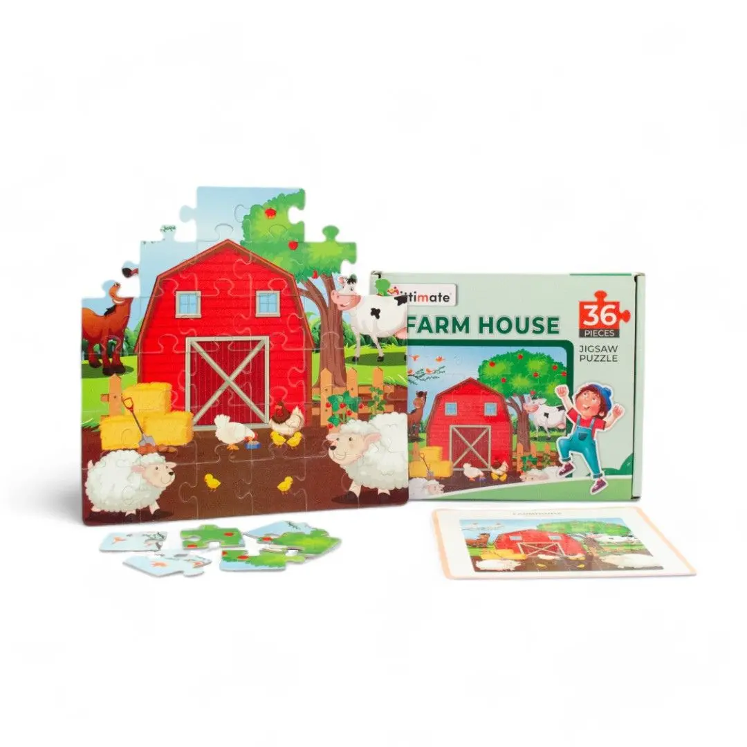 Mittimate Farm House Jigsaw Puzzle – 36-Piece Cardboard Puzzle For Kids (Ages 4-6) | Fun, Learning & Perfect Birthday Gift 1