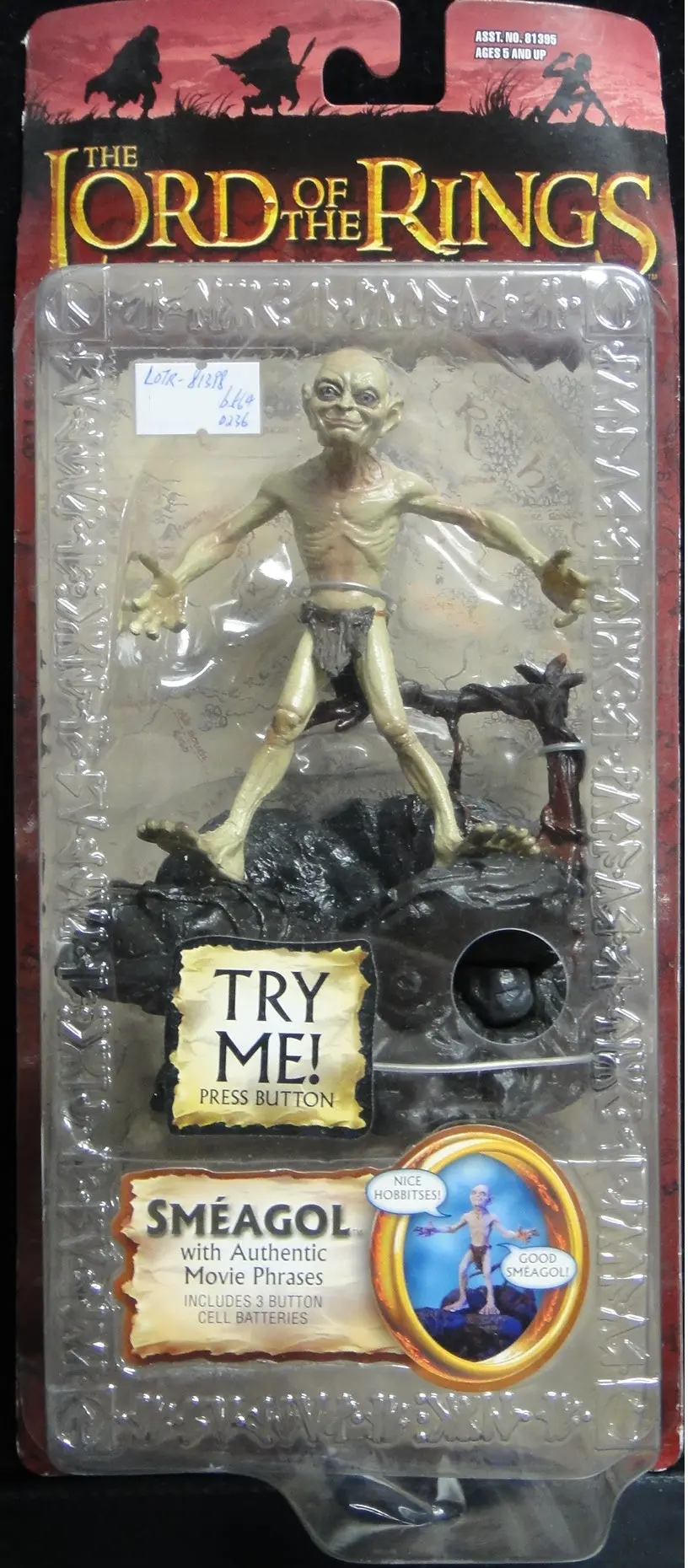 Toy Biz 魔戒二部曲 雙城奇謀 史麥戈 咕嚕 安迪薛堅斯 The Lord Of The Rings The Two Towers Smeagol With Authentic Movie Phrases Gollum Andy Serkis (Lotr-81398) B5640236 1