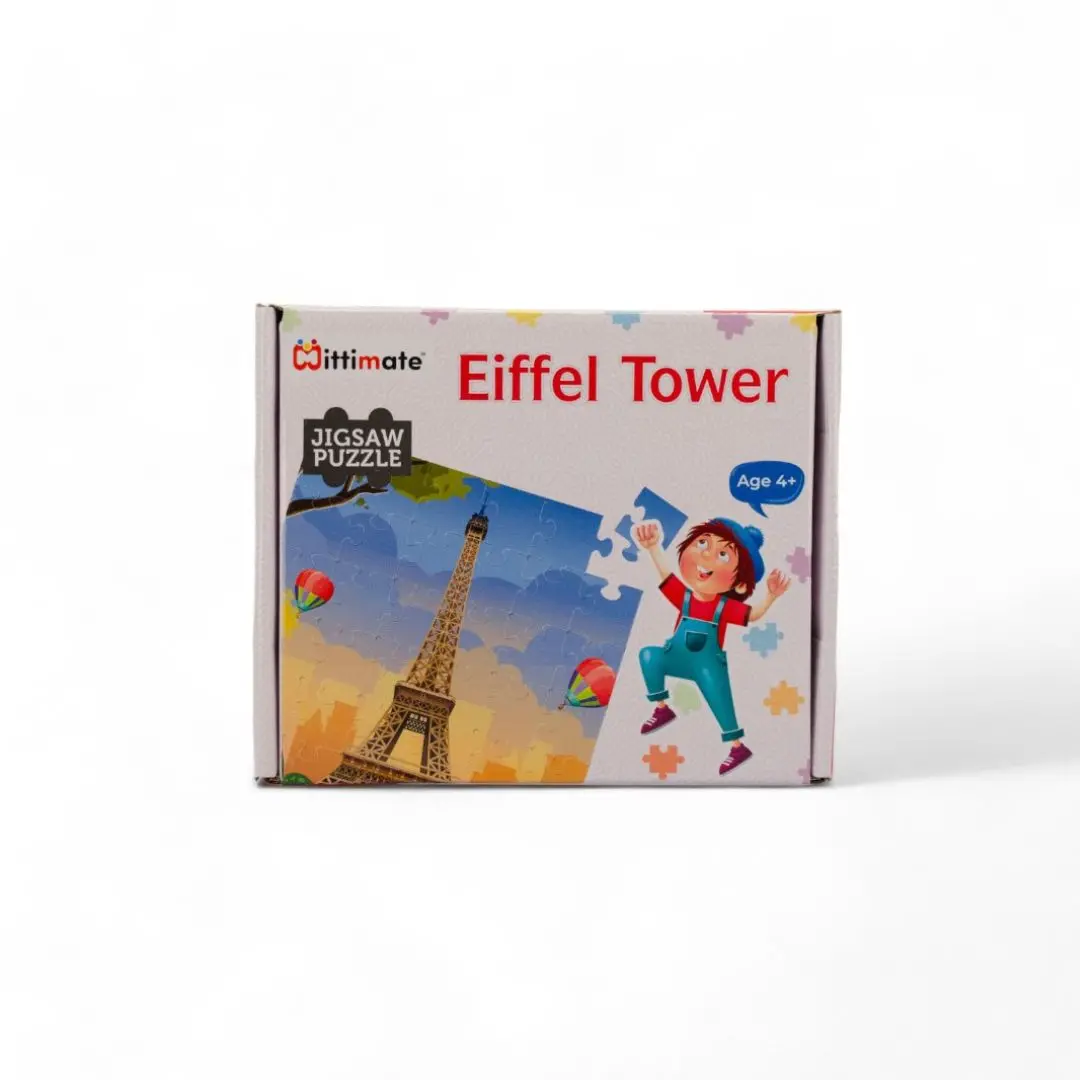 Mittimate Eiffel Tower Jigsaw Puzzle – 36-Piece Cardboard Puzzle For Kids (Ages 4-6) | Fun, Learning & Perfect Birthday Gift 1