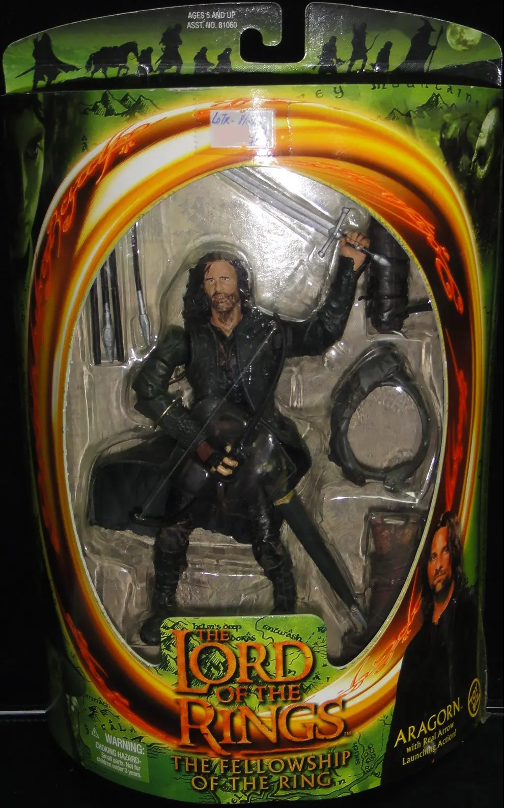 Toy Biz 魔戒首部曲 魔戒現身 亞拉岡 維高摩天臣 The Lord Of The Rings The Fellowship Of The Ring Aragorn With Real Arrow Launching Action Viggo Mortensen (Lotr-81063) 1113173761 1