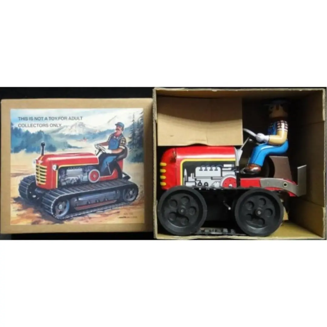 Tin Toys Ms356 Wind-Up Action Collection Classic Tractor 鐵皮上鍊工程車系列 拖拉機 1