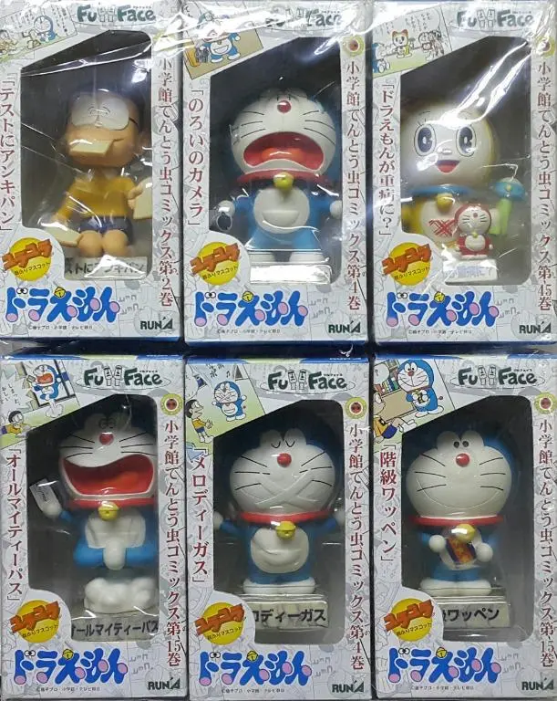 Runa 00558 叮噹 多啦a夢 野比大雄 叮鈴 多啦美 搖頭公仔 套裝 Full Face Doraemon Nobita Nobi Dorami Set (Buy-Mc) L 1