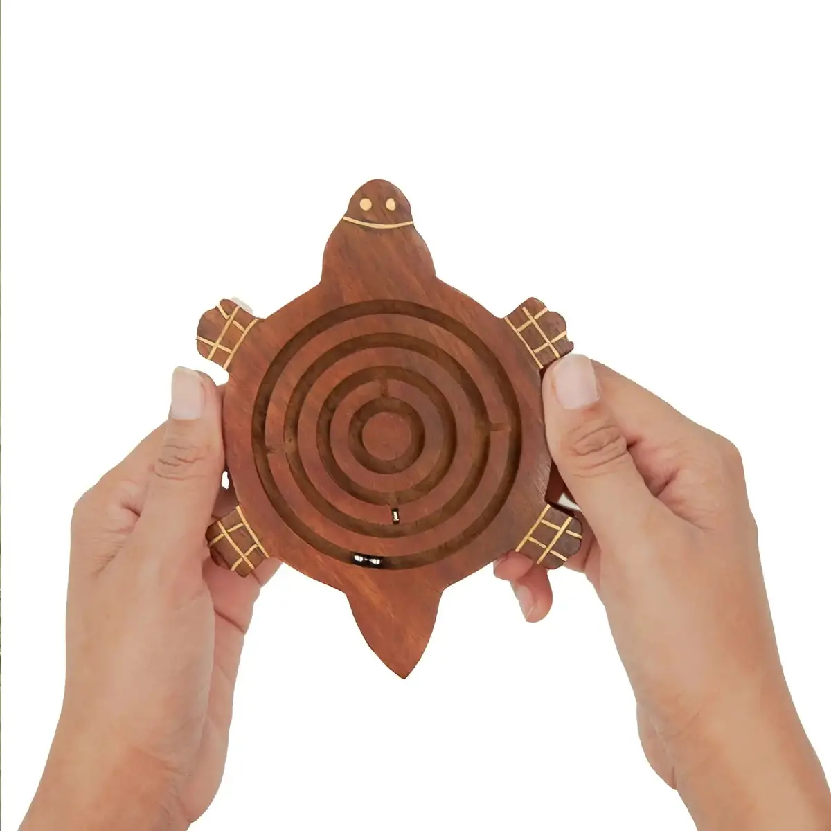 Mittimate Wooden Turtle Maze & Labyrinth Puzzle – Bhool Bhulaiyaa Board Game For Kids | Fun Indoor Brain Teaser & Activity Toy 1