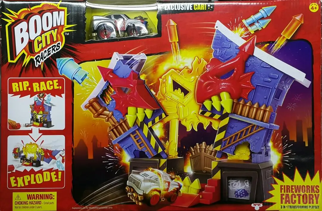 Moose 40030 城市爆碰車 煙花廠套裝 Boom City Racers Fireworks Factory 3 In 1 Transforming Playset (Epc-2193-50) L 1