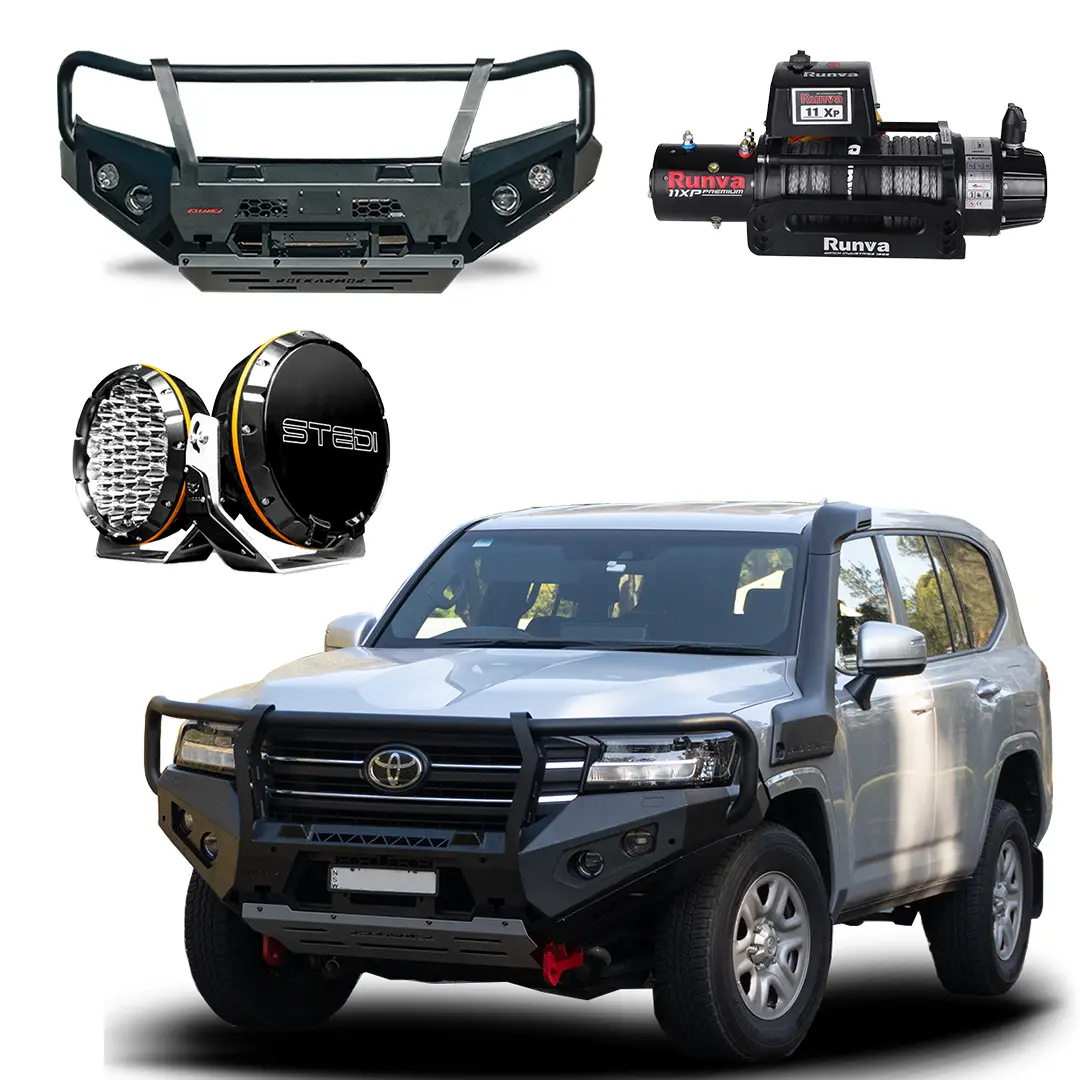 300 Series Bull Bar Protek Package | Gt Bar | Runva Winch | Stedi Lights 1