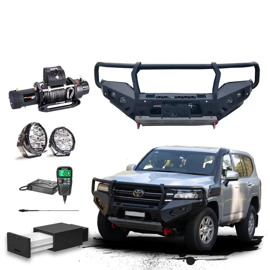 300 Series Touring Pack Suits:  300 Series Landcruiser - Bullbar, Winch, Lights, Uhf + Free Fridge 1