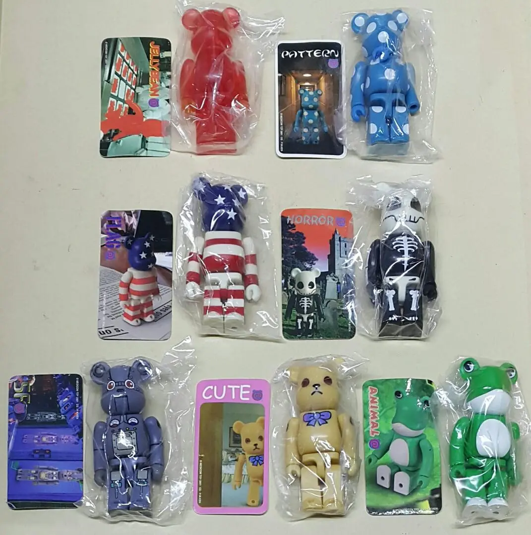 Medicom Be@Rbrick Series 1 Jellybean Pattern Flag Horror Sf Cute Animal Set (Buy-Spk) 1