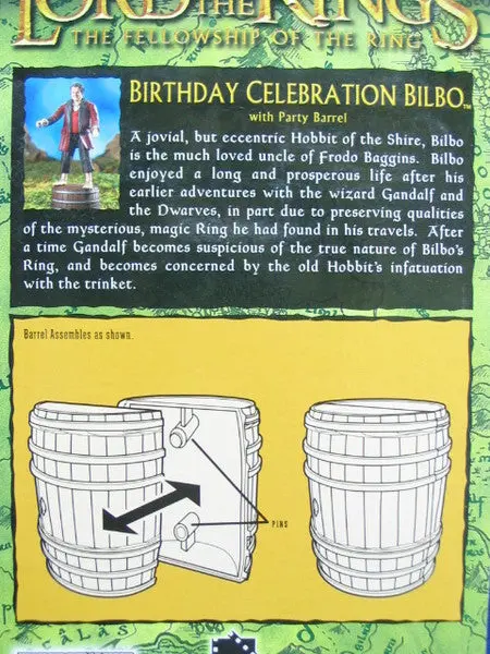 Toy Biz 魔戒 魔戒現身 比爾博 巴金斯 Lord Of The Rings Fellowship Of The Ring 111Th Birthday Celebration Bilbo With Party Barrel (Lotr-81441) B5626850 2