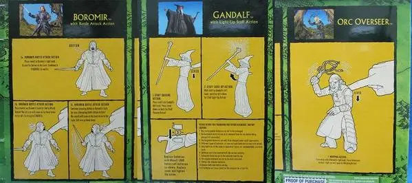 Toy Biz 魔戒 甘道夫 波羅莫 套裝 Lord Of The Rings Fellowship Of The Ring Orc Overseer Gandalf Boromir (Lotr-81067) B5644957 2