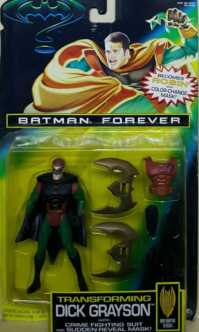 Kenner 64146 新蝙蝠俠 不敗之謎 羅賓 迪克·格雷森 Batman Forever Robin Transforming Dick Grayson With Crime Fighting Suit And Sudden-Reveal Mask 1131465780 (倉) 1