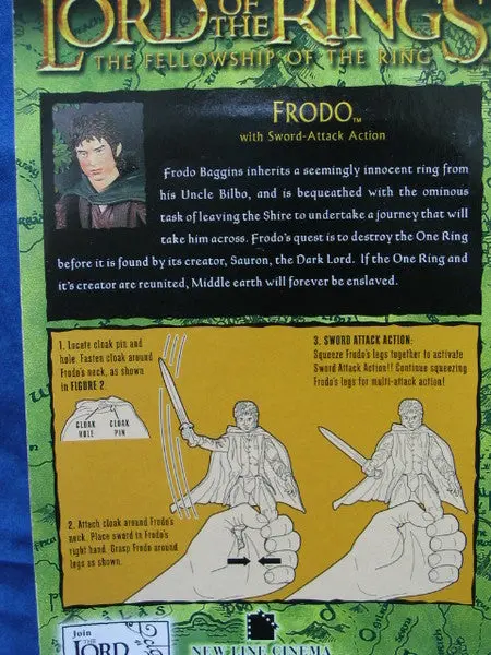 Toy Biz 魔戒 魔戒現身 佛羅多 Lord Of The Rings Fellowship Of The Ring - Frodo With Sword Attack Action (Lotr-81383) 1113164413 2