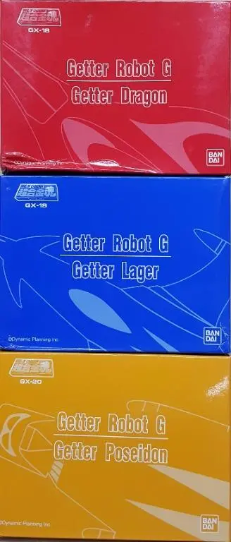 Bandai 超合金魂 新三一萬能俠 特典套裝 Soul Of Chogokin Getter Robot G Gx-18 Getter Dragon Gx-19 Getter Lager Gx-20 Getter Poseidon Bonus Set 水晶膠座 (Buy-Spk) 存 1