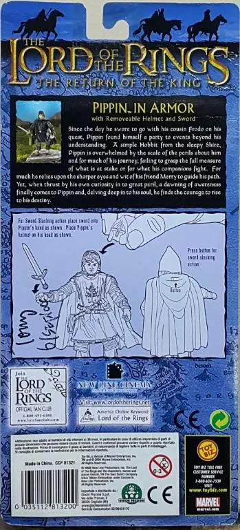 Toy Biz 81320 魔戒三部曲 王者再臨 皮聘 比利包依德 The Lord Of The Rings The Return Of The King Pippin In Armor With Removable Helmet Ans Sword Billy Boyd (Lotr) 2