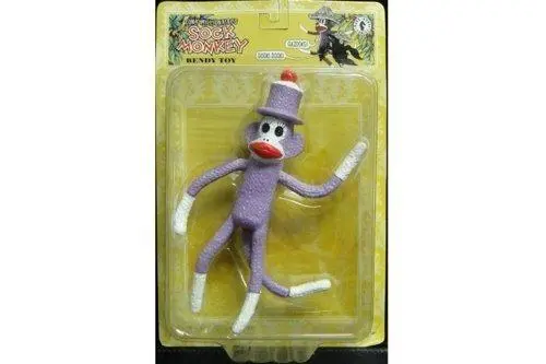 Dark Horse Comics Tony Millionaire's Sock Monkey In Purple Bendy Toy (Buy-10020) 1