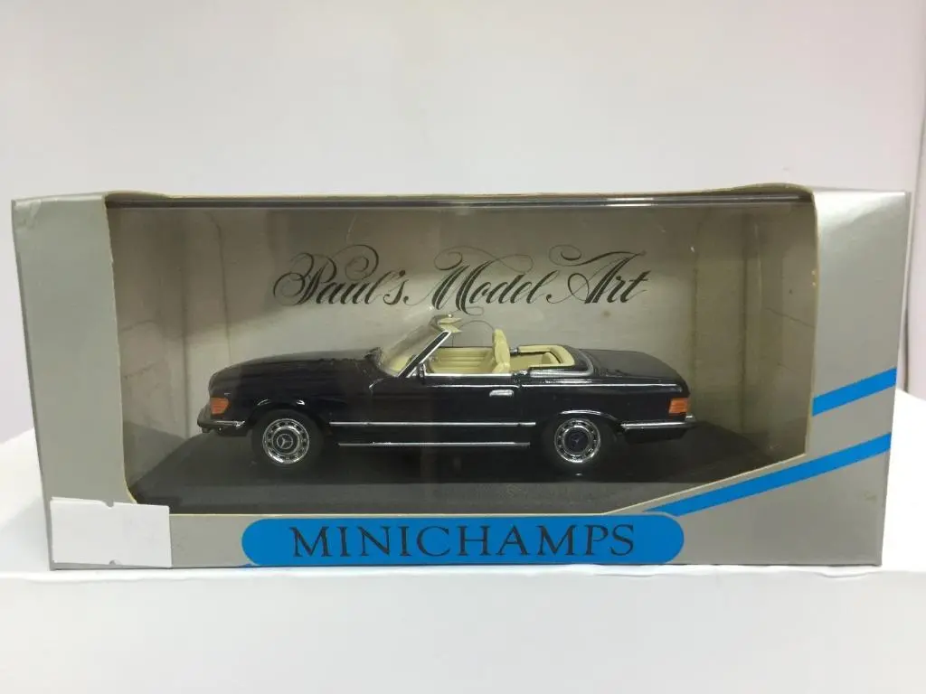 Minichamps 1/43 Mercedes 350 Sl Cabriolet 1970-80 Dark Blue (01149) (Buy) 1